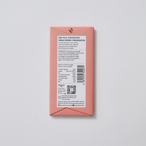 Back of Madagascar 58% Single Origin Craft Chocolate Bar