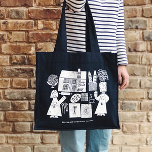 Carrying Pump Street Canvas Tote Bag