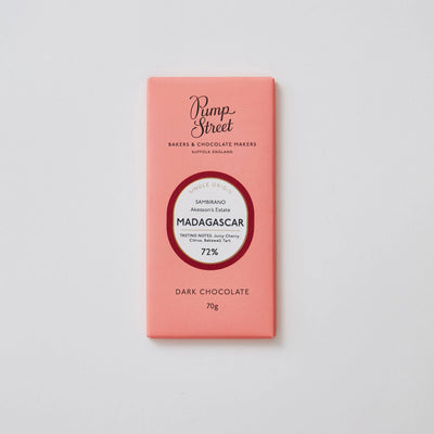 Artisan Craft Chocolate Bar From Madagascar 72% Front View of Packaging