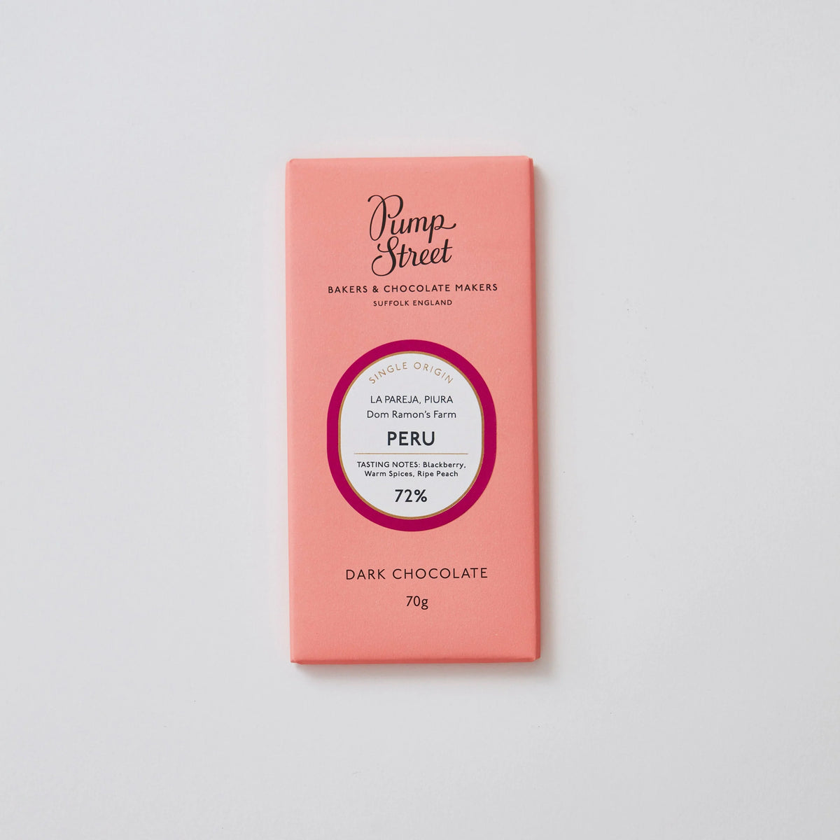 Artisan Craft Chocolate Bar From Peru Single Origin Front View