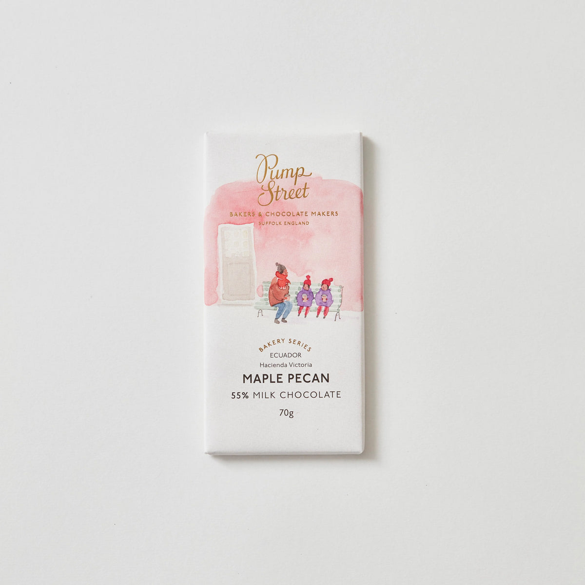 Christmas Chocolate Bar with Wintery Watercolour Illustration