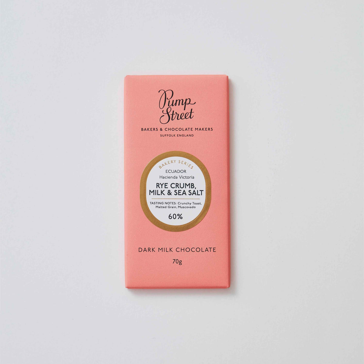 Pump Street Rye Crumb, Milk and Sea Salt Dark Milk Craft Chocolate Bar