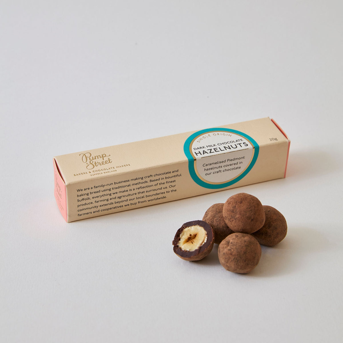 Haiti 60% Dark Milk Caramelised Hazelnuts - 20g