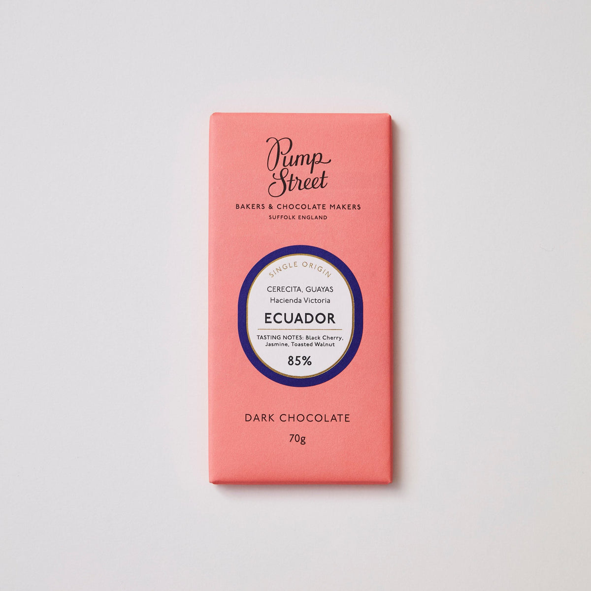 Pump Street chocolate bar packaging on a white background