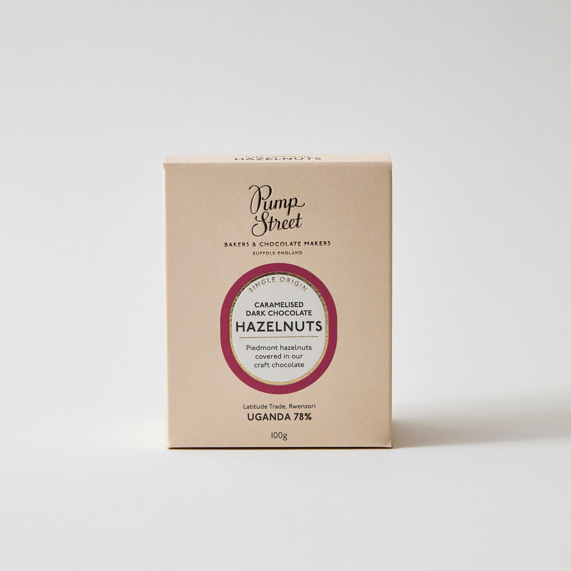 Uganda 78% Dark Caramelised Hazelnuts - 100g